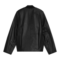 Leather Bomber Jacket Black