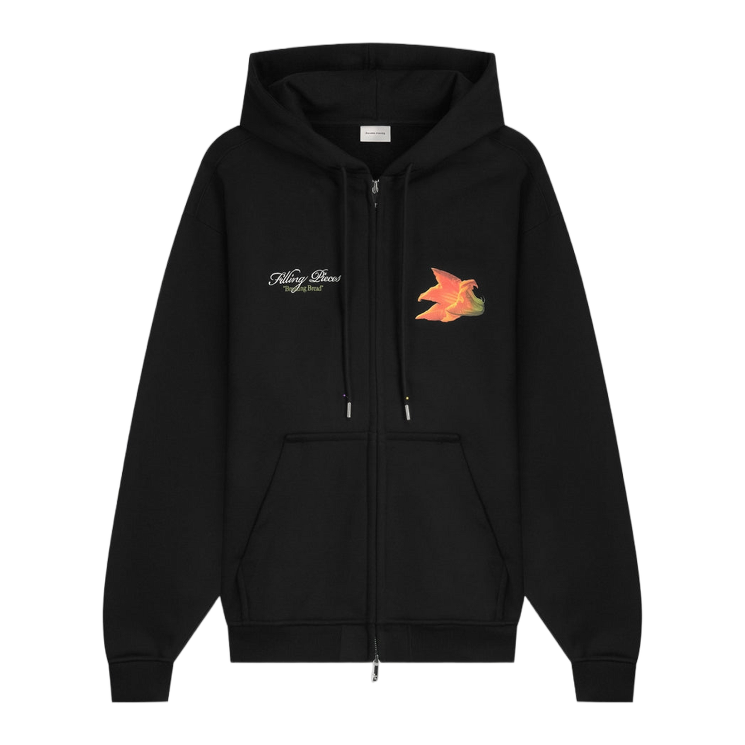 Zip Hoodie Zucchini Black