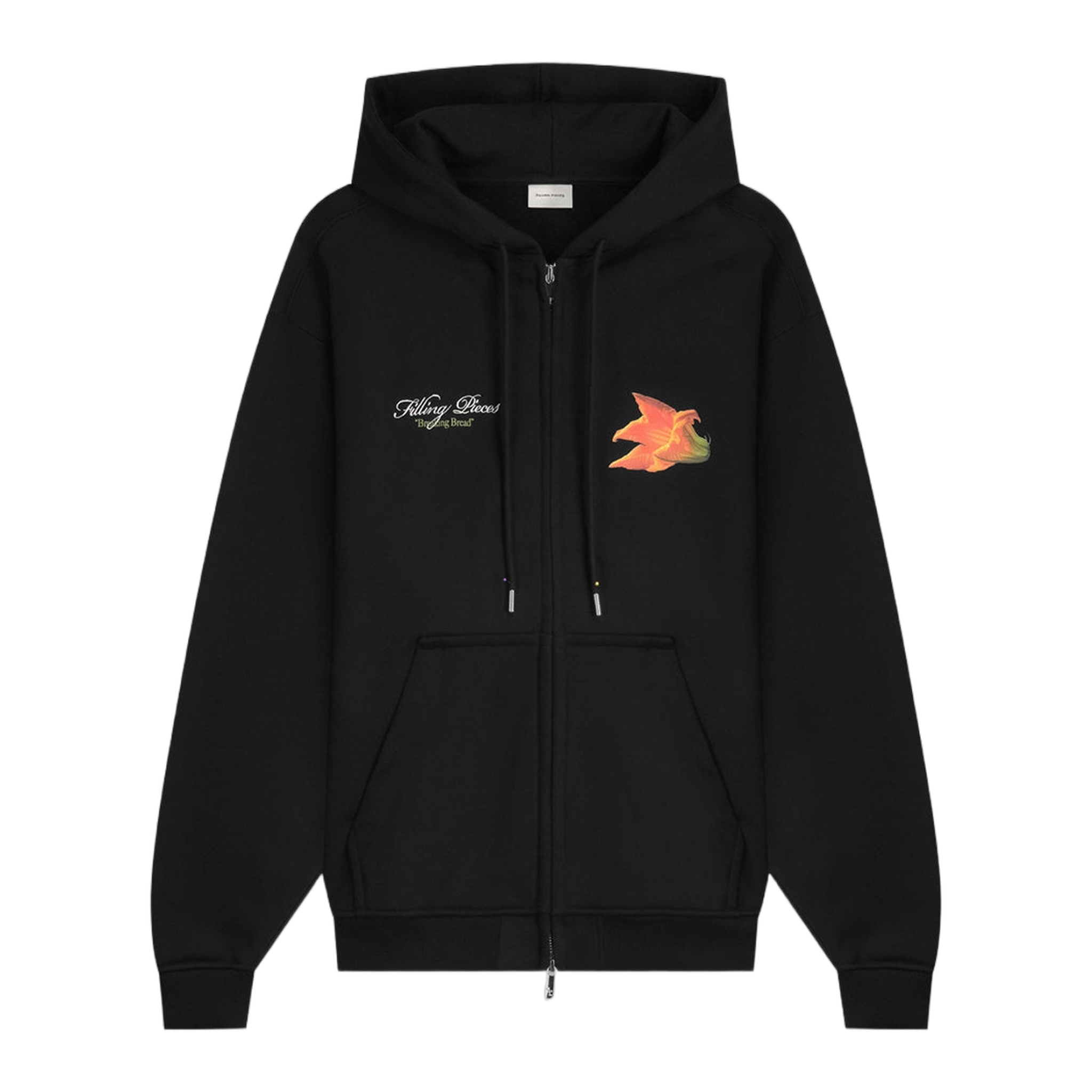 Zip Hoodie Zucchini Black