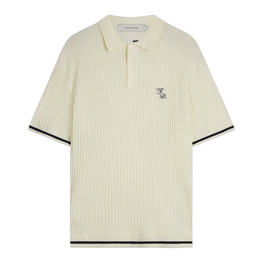 Fine Knit Polo Antique White