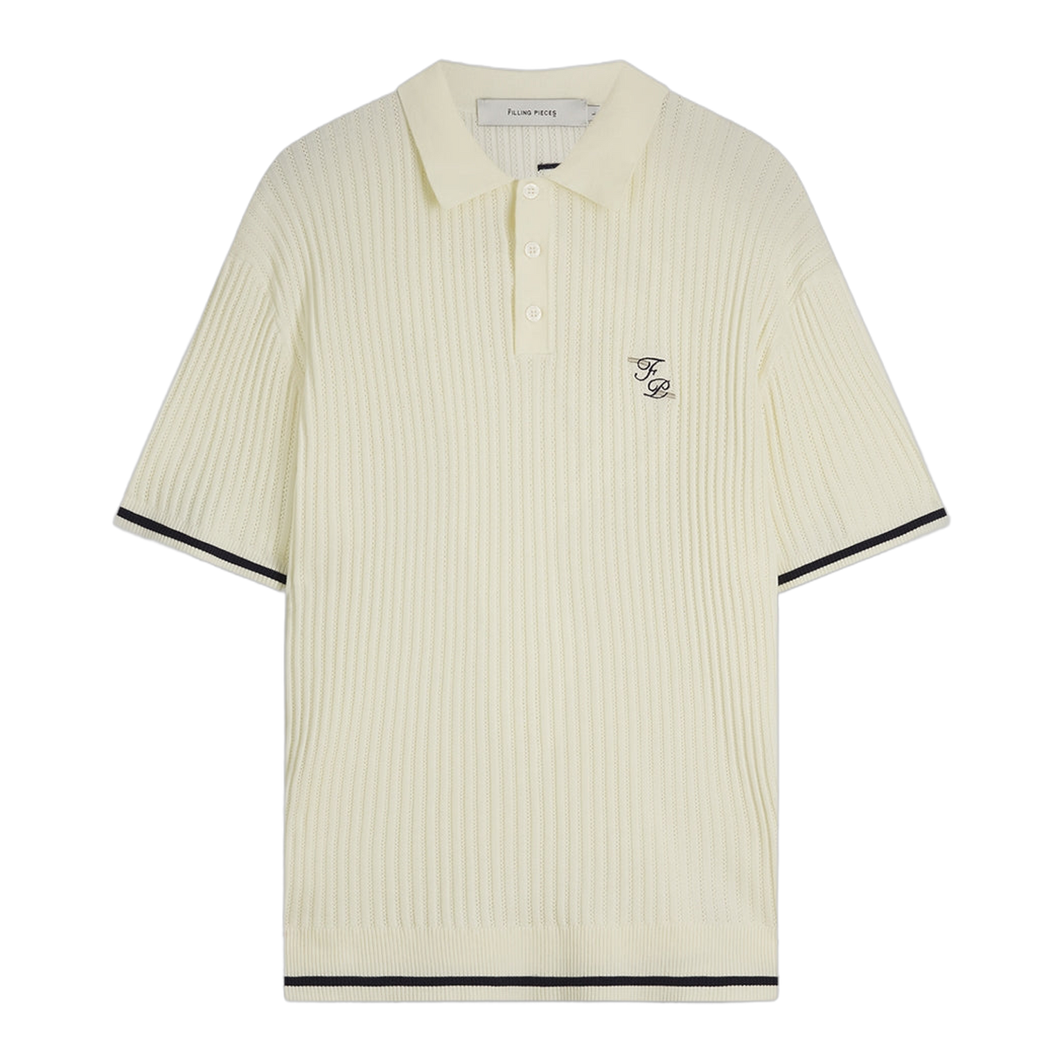 Fine Knit Polo Antique White
