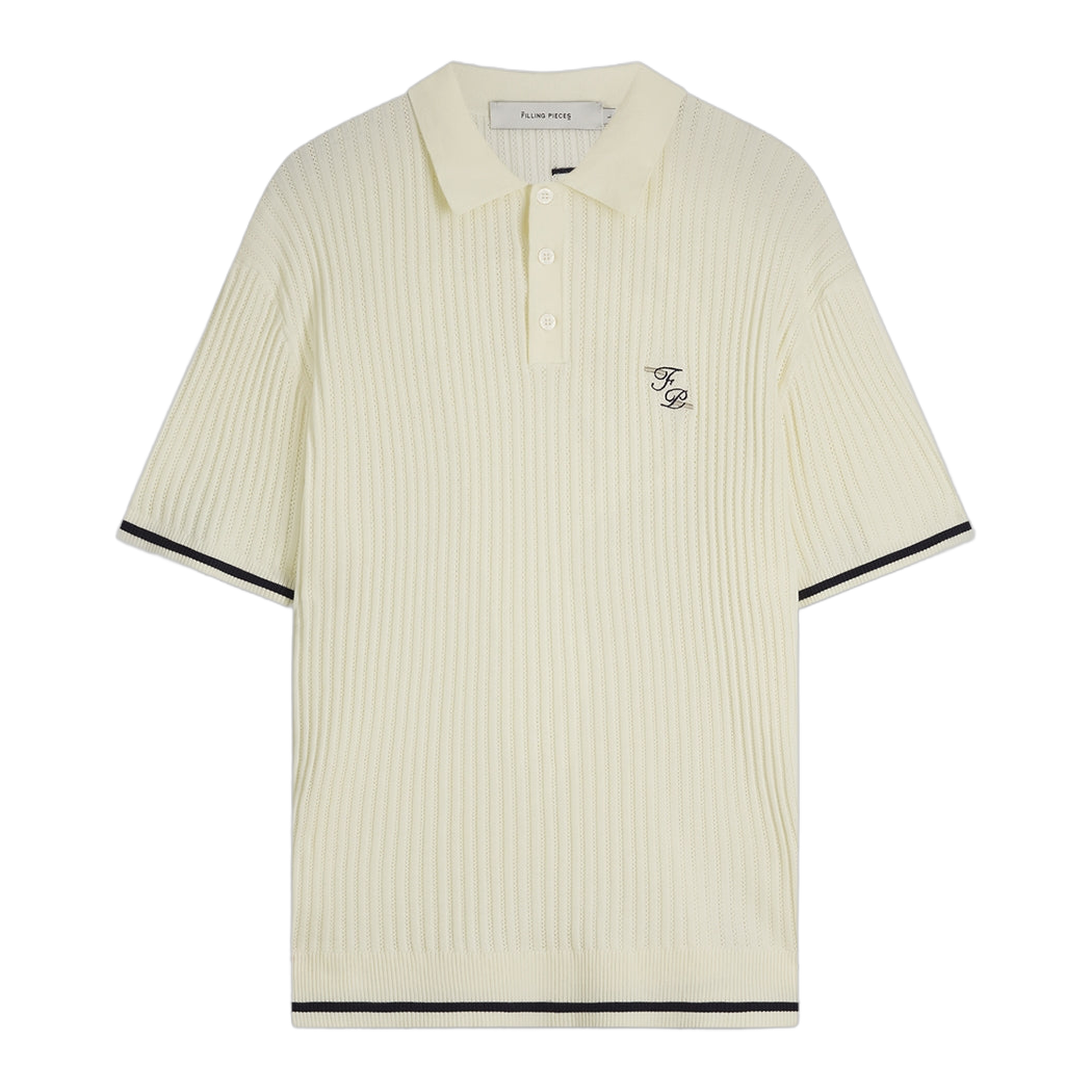 Fine Knit Polo Antique White