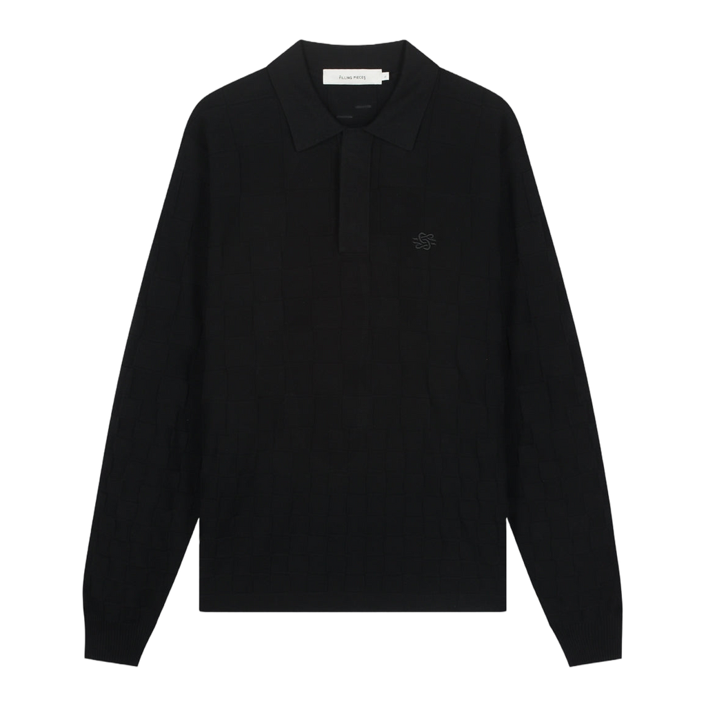 Knit Shirt Rugby Black
