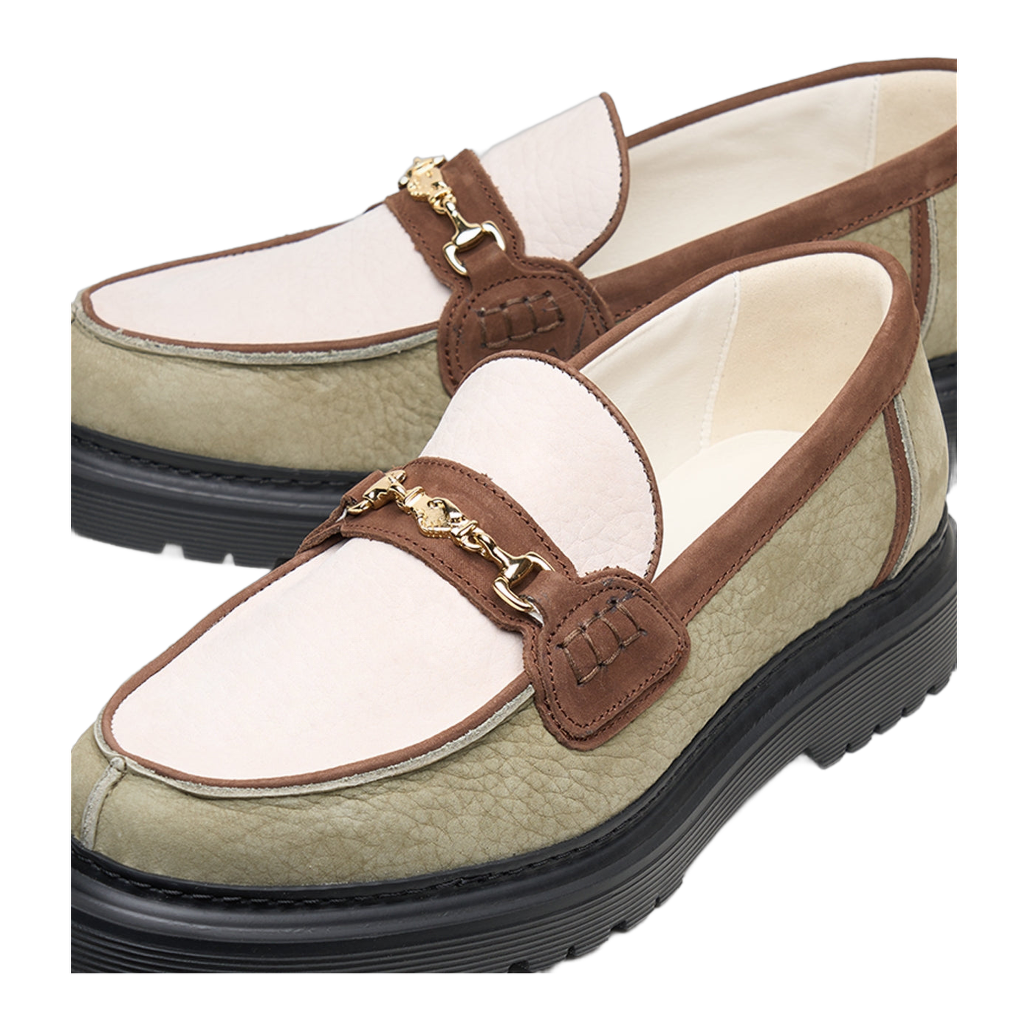 Loafer Grain Beige / Green