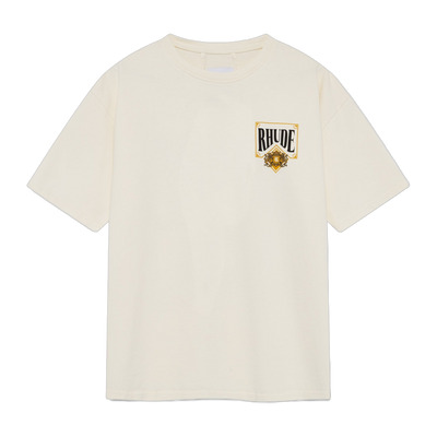 RHUDE PLAYING CARD TEE VINTAGE WHITE YELLOW