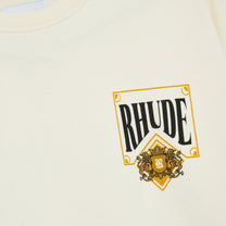 RHUDE PLAYING CARD TEE VINTAGE WHITE YELLOW
