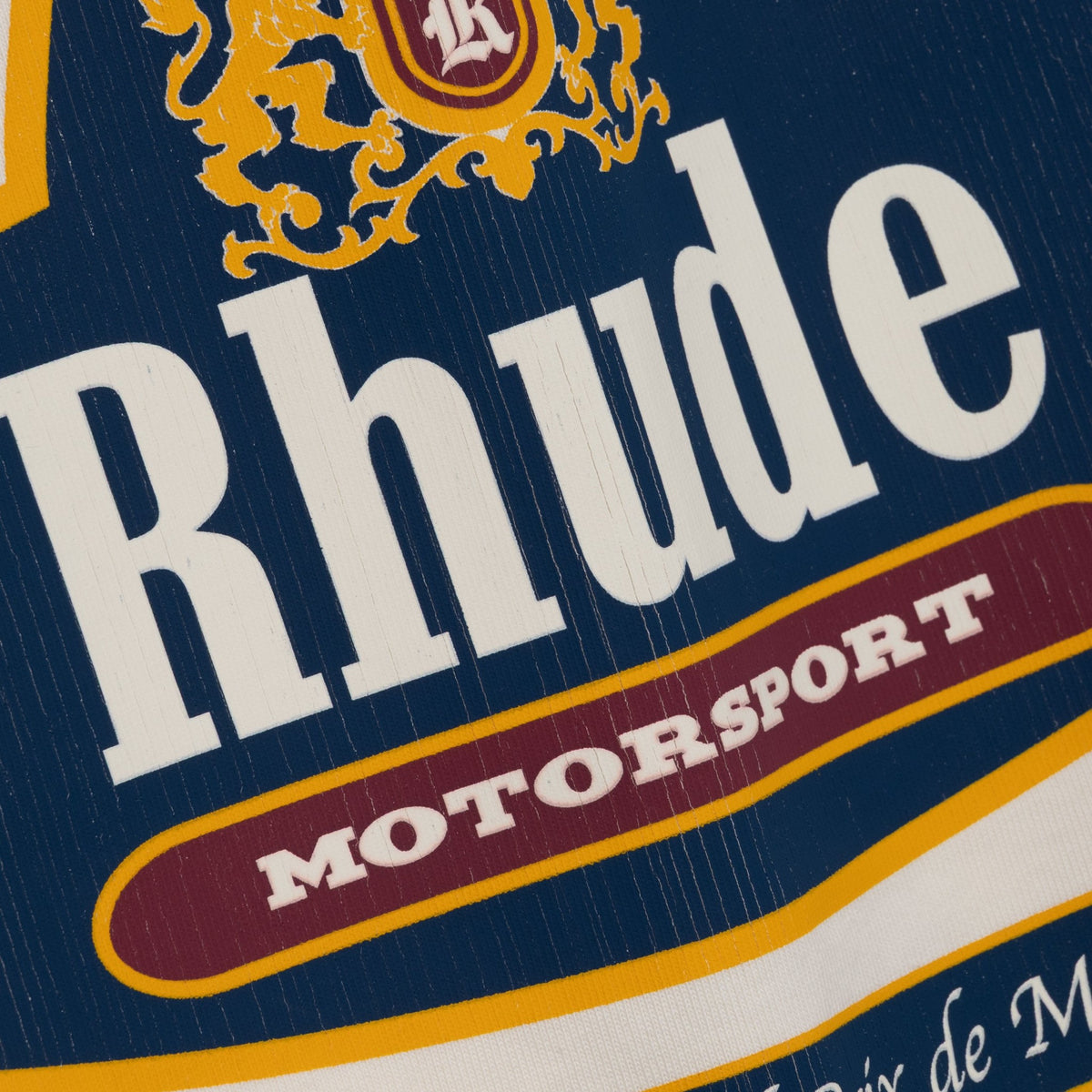 RHUDE RACING CREST TEE VINTAGE WHITE NAVY