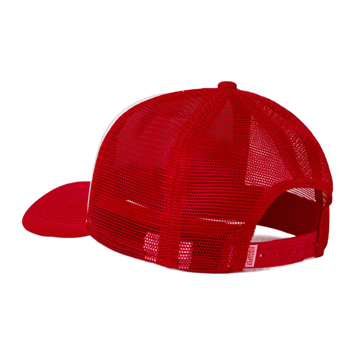 Puff print Trucker Hat-Red