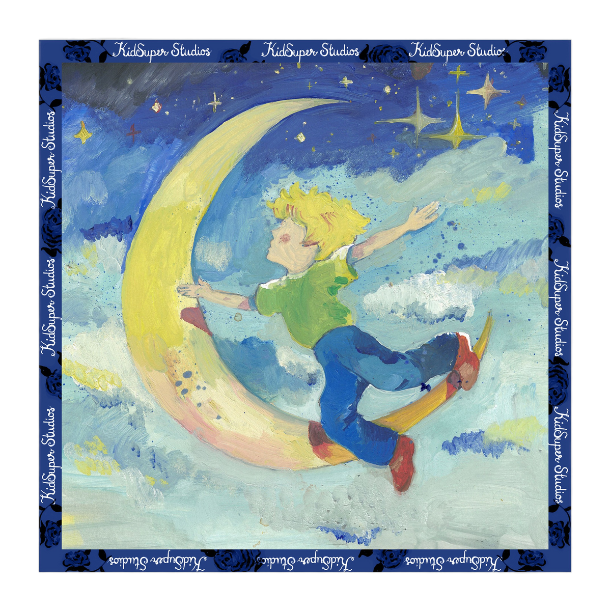 The Boy Who Jumped the Moon Scarf-Blue