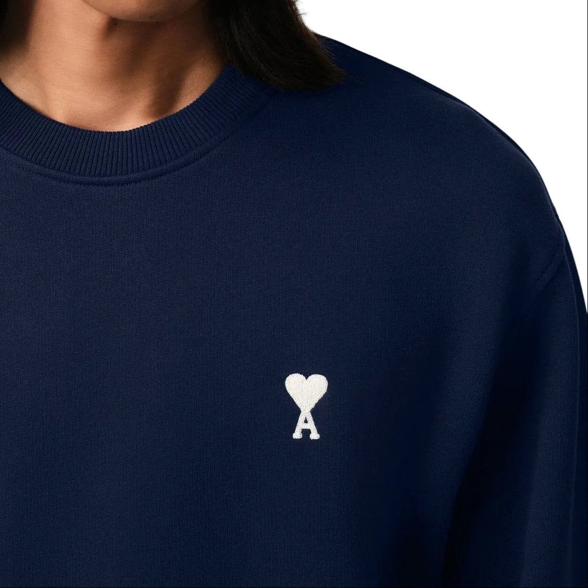 Sweatshirt Ami De Coeur – Ami Paris – Bleu Marine Blanc · kolab