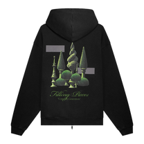 Zip Hoodie Topiary Vintage Black