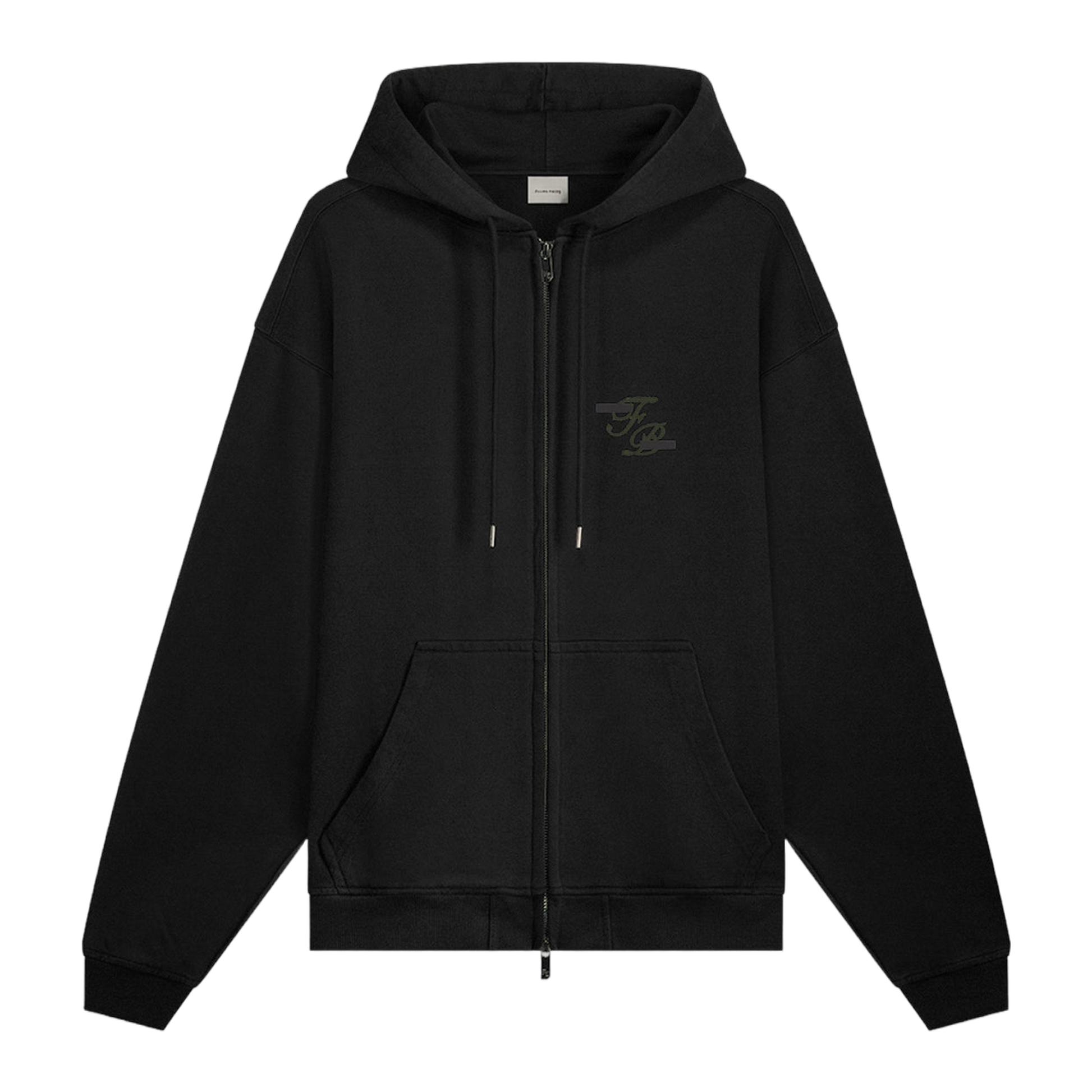 Zip Hoodie Topiary Vintage Black