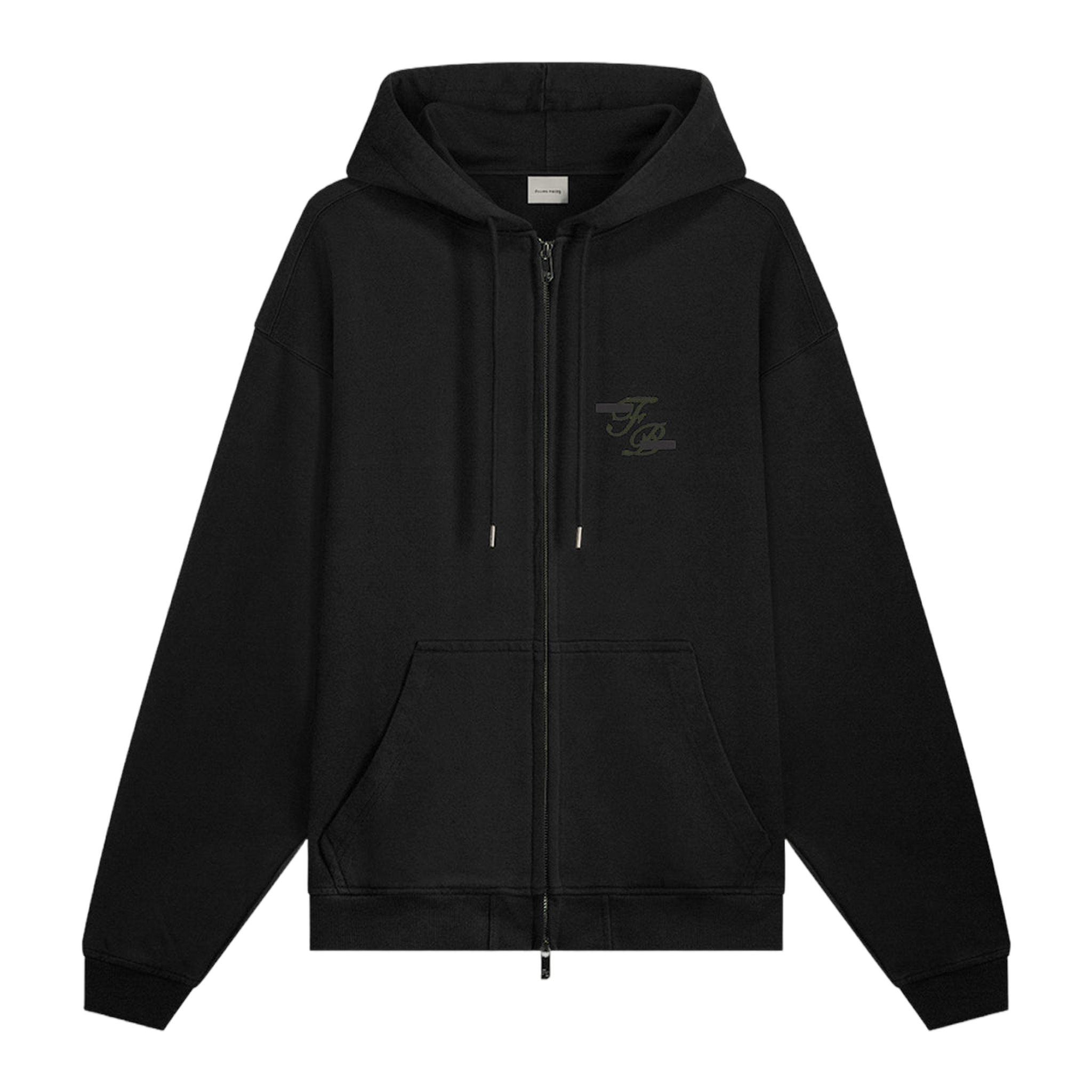 Zip Hoodie Topiary Vintage Black