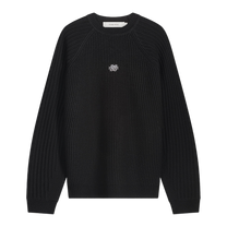 Knit Sweater Raglan Black