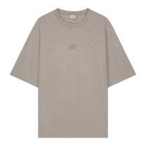 T-Shirt Boxy Embroidered Melange Pure