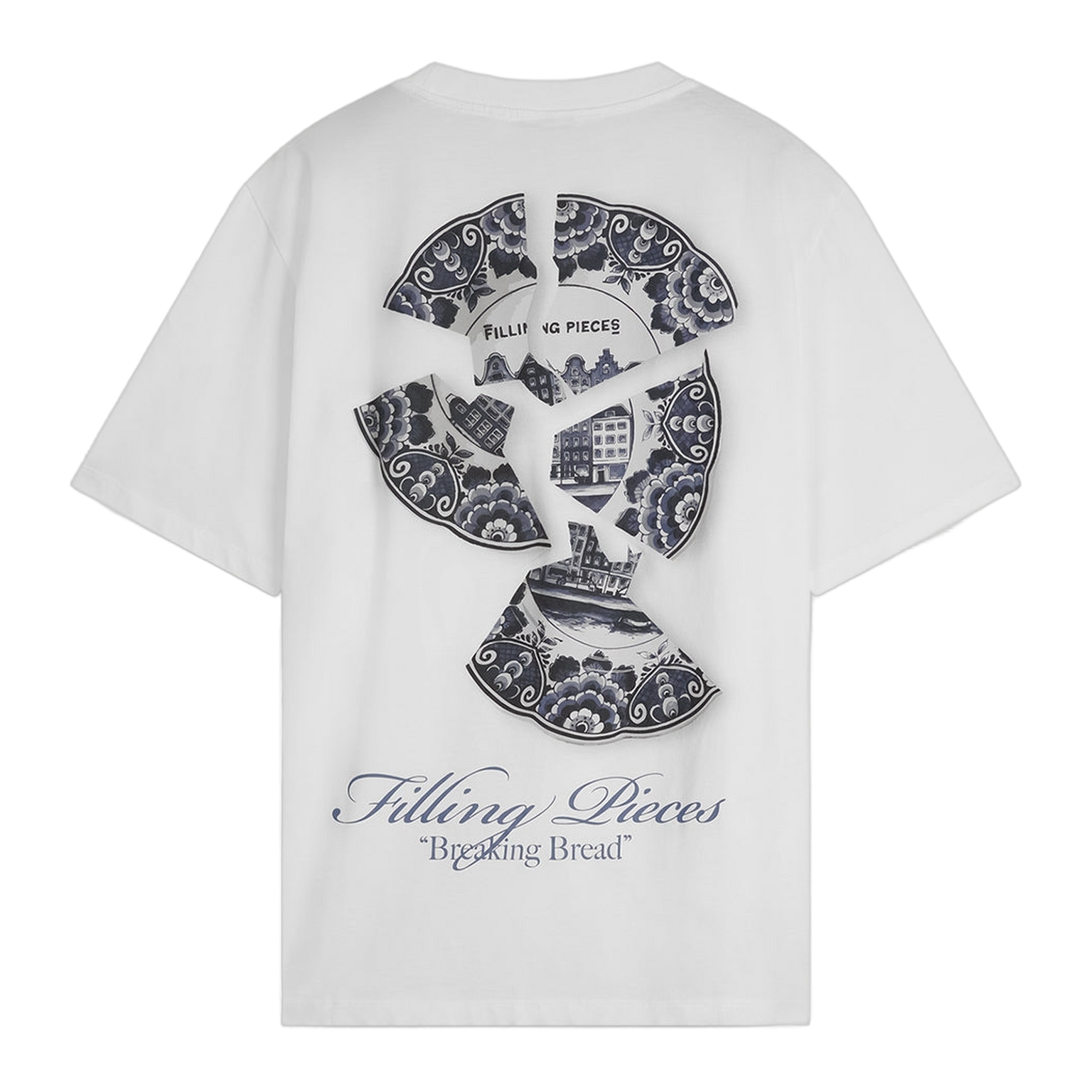 T-shirt Broken Plate White