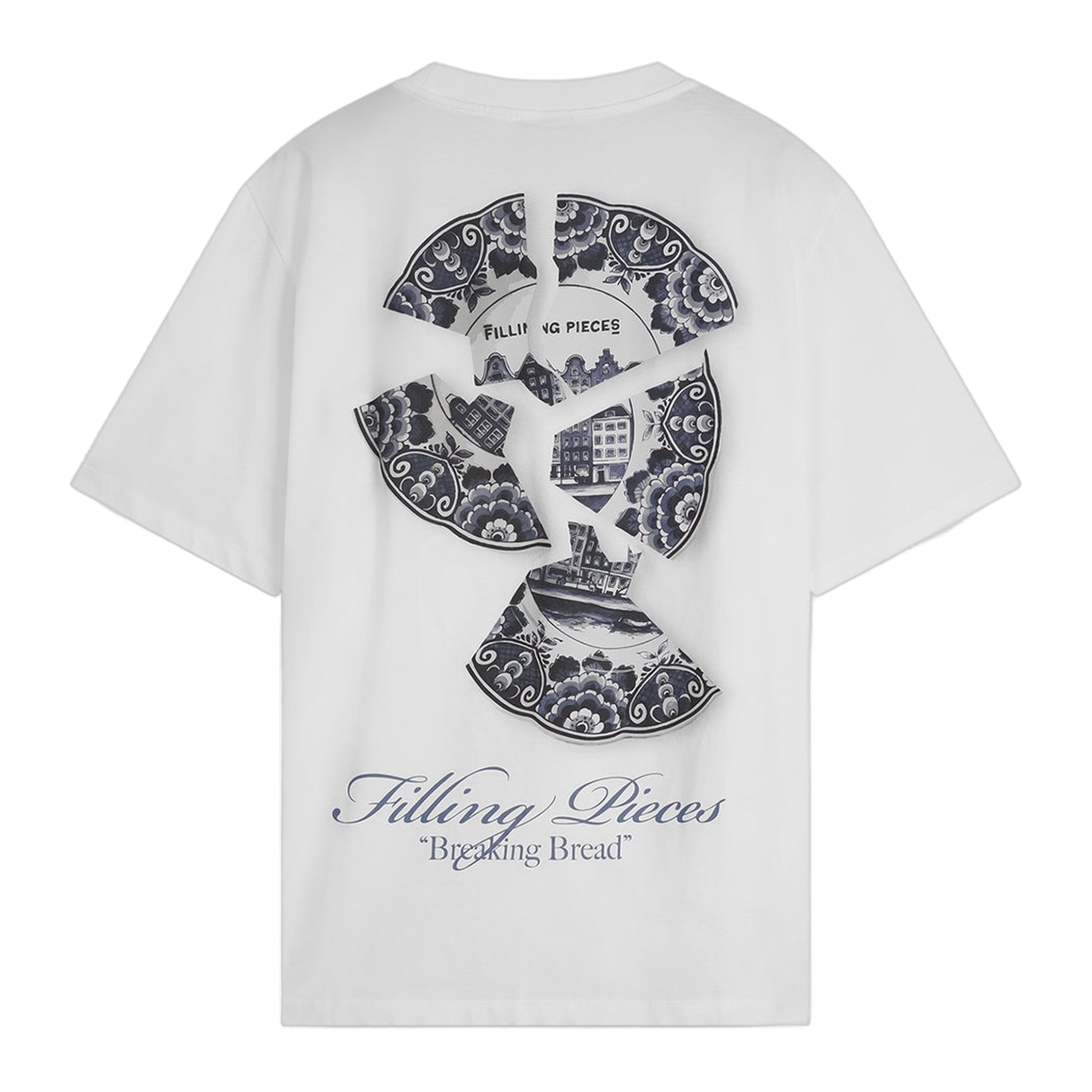 T-shirt Broken Plate White