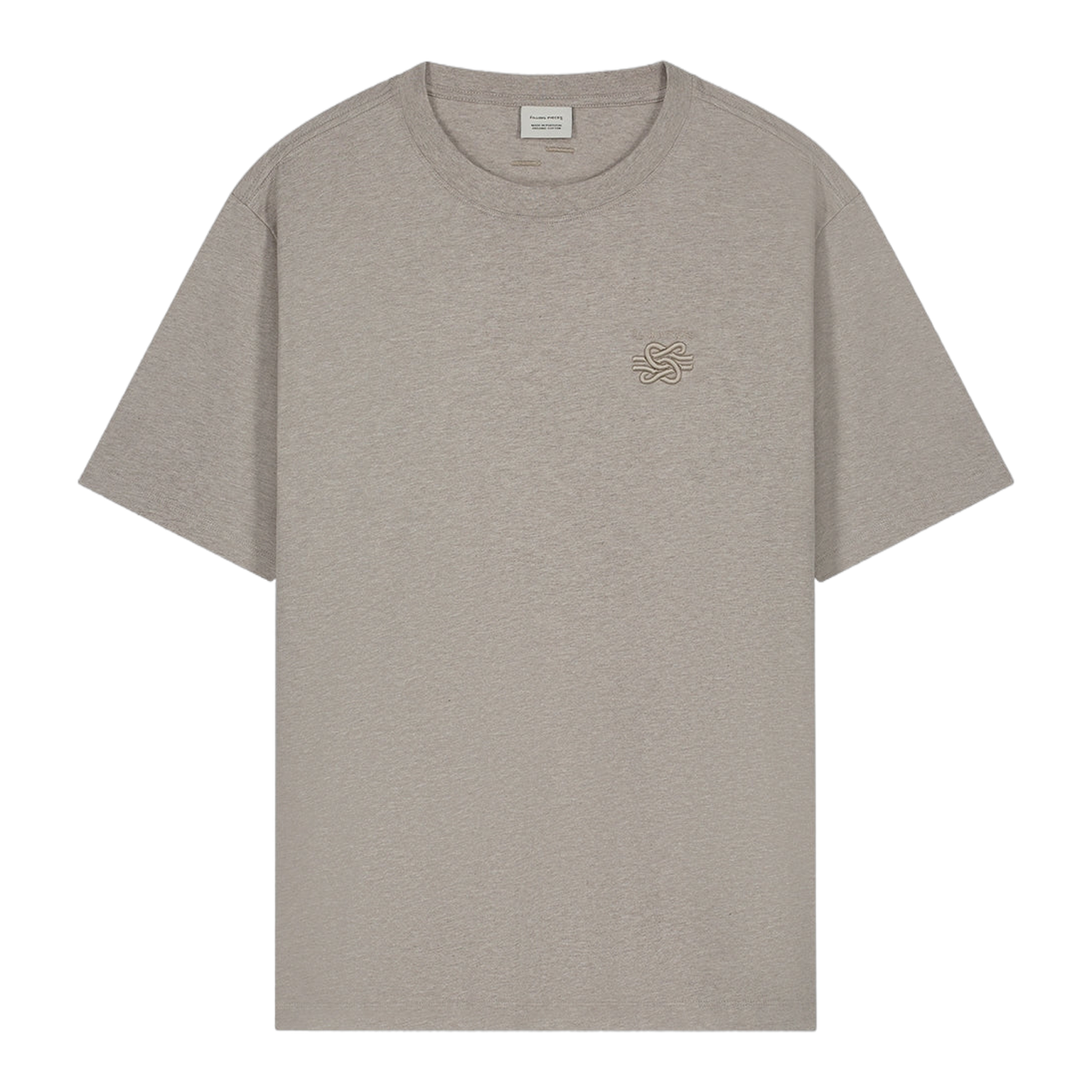 T-Shirt Embroidered Knot Melange Pure
