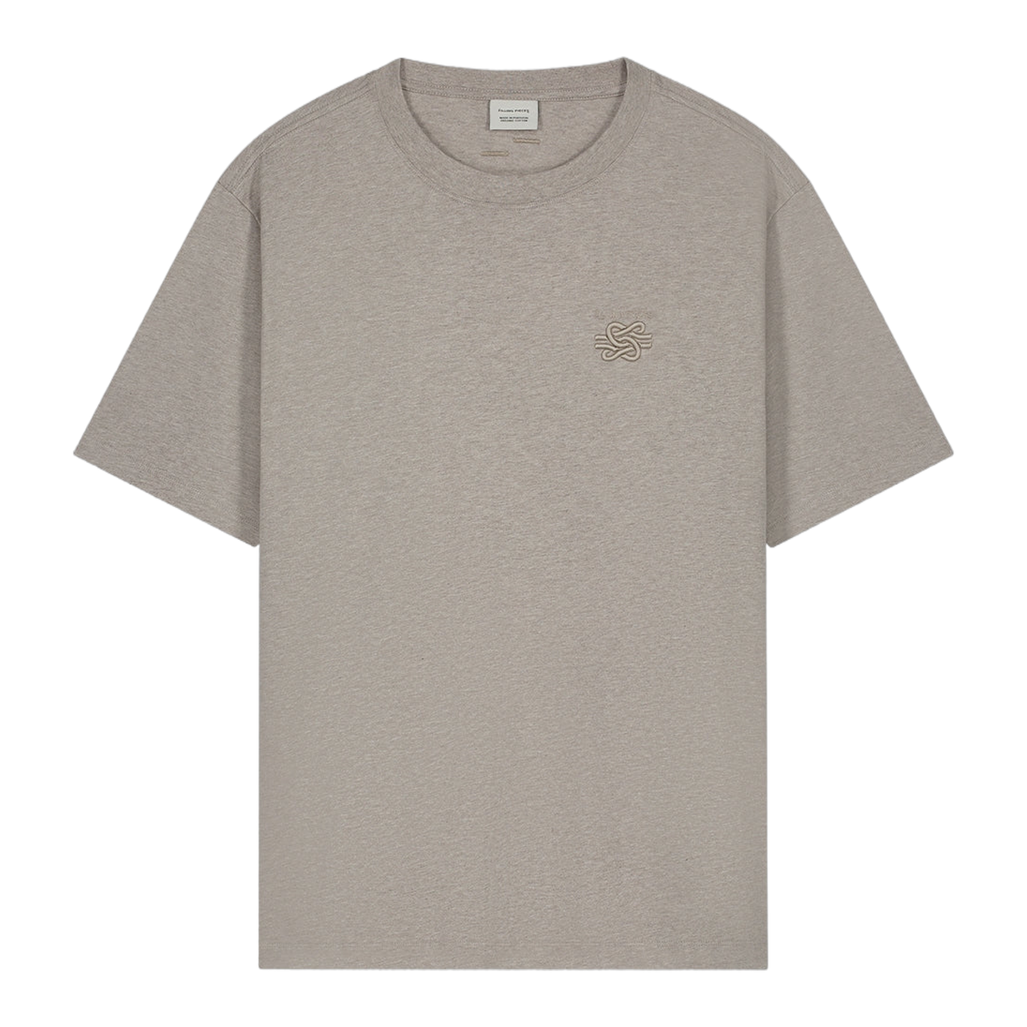 T-Shirt Embroidered Knot Melange Pure