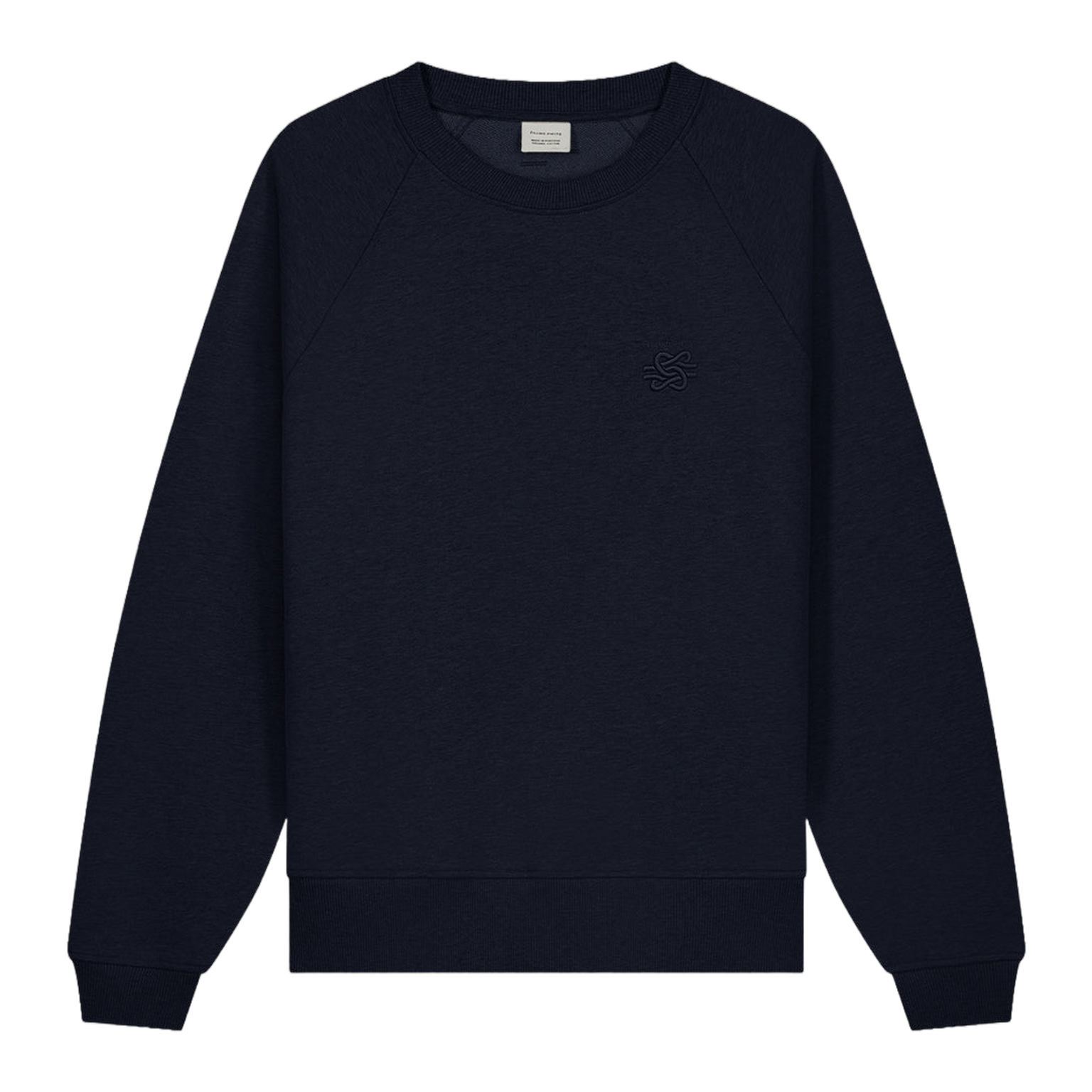 Sweatshirt Embroidered Knot Melange Navy