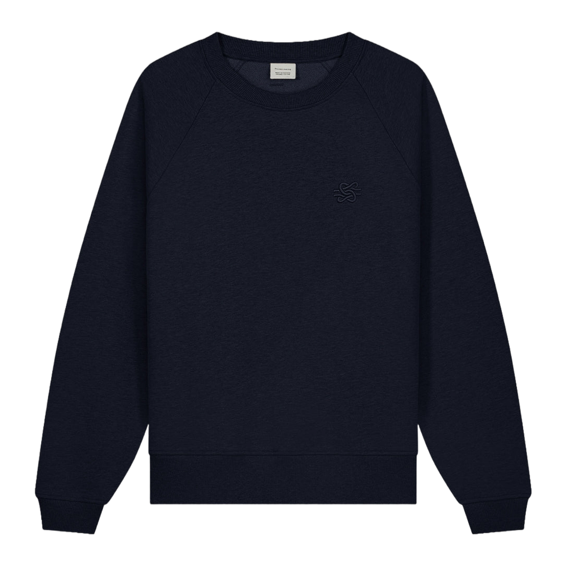 Sweatshirt Embroidered Knot Melange Navy