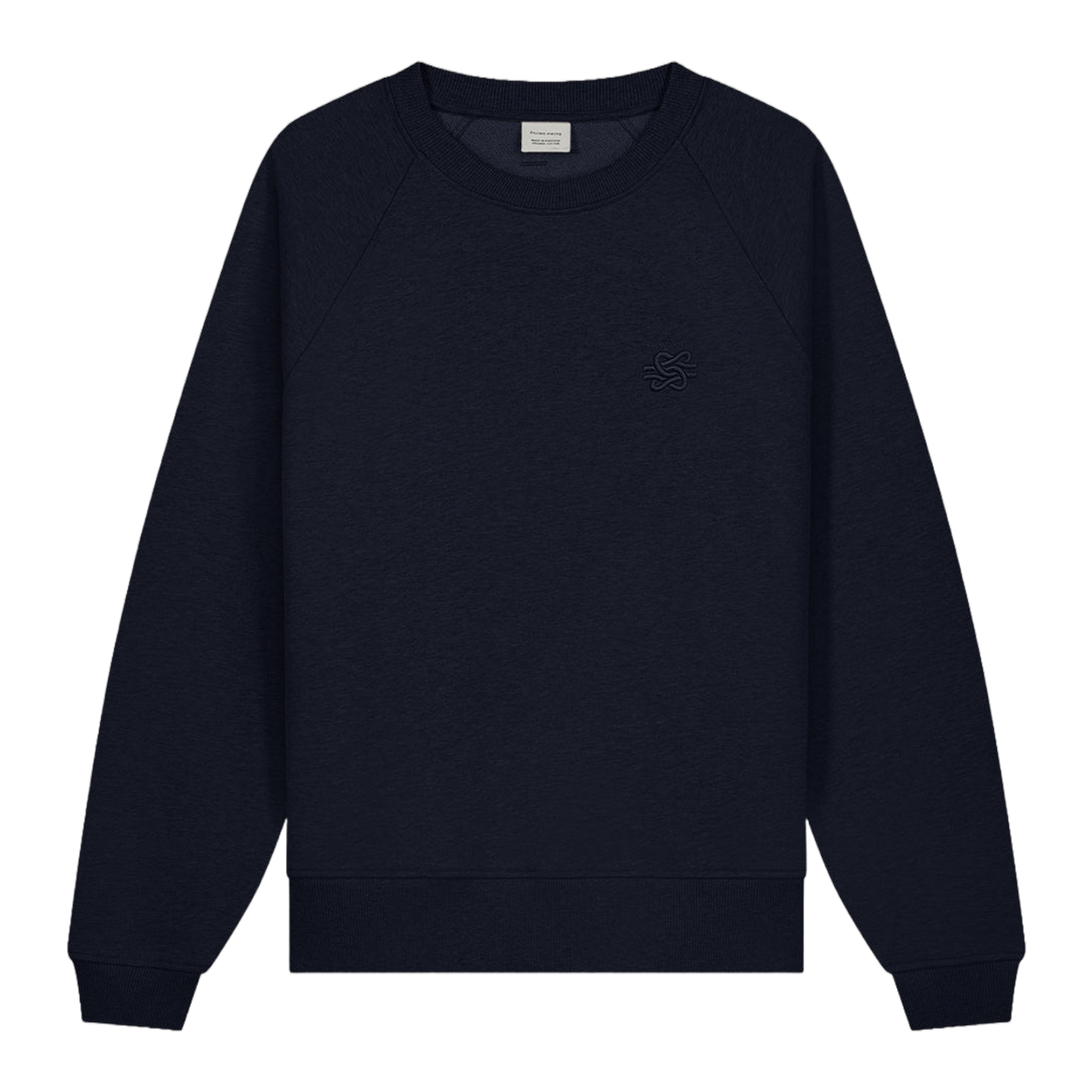 Sweatshirt Embroidered Knot Melange Navy