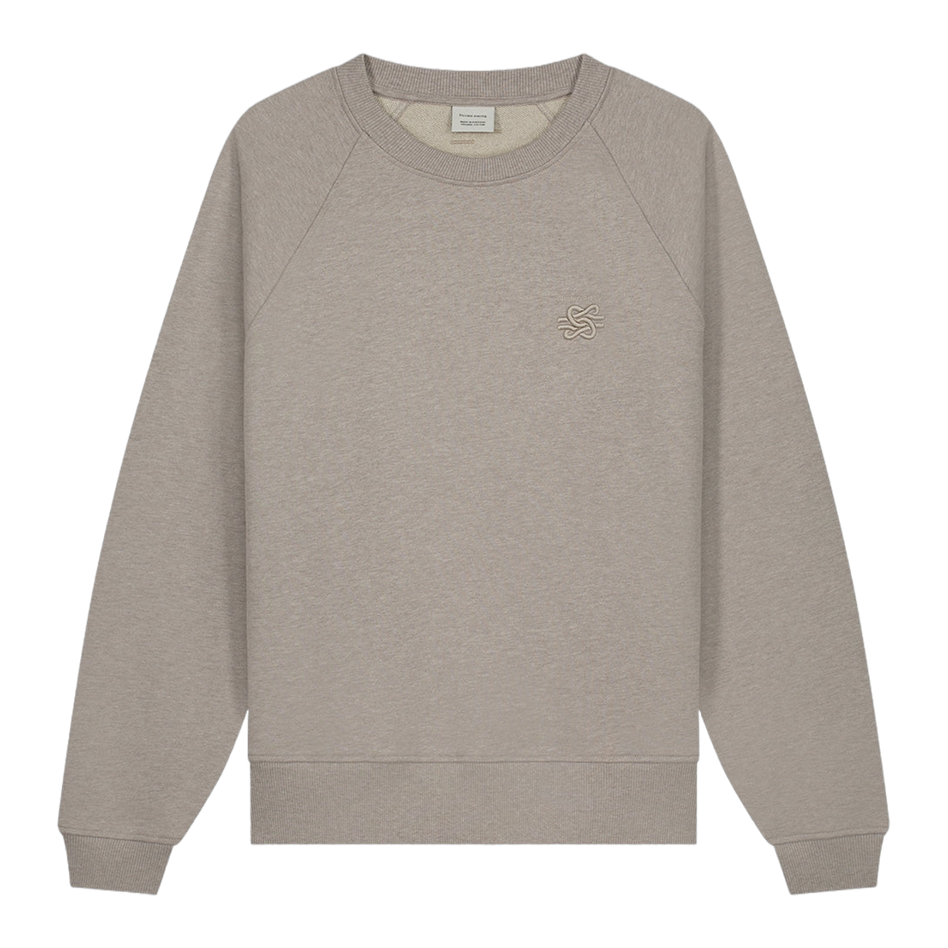 Sweatshirt Embroidered Knot Melange Pure