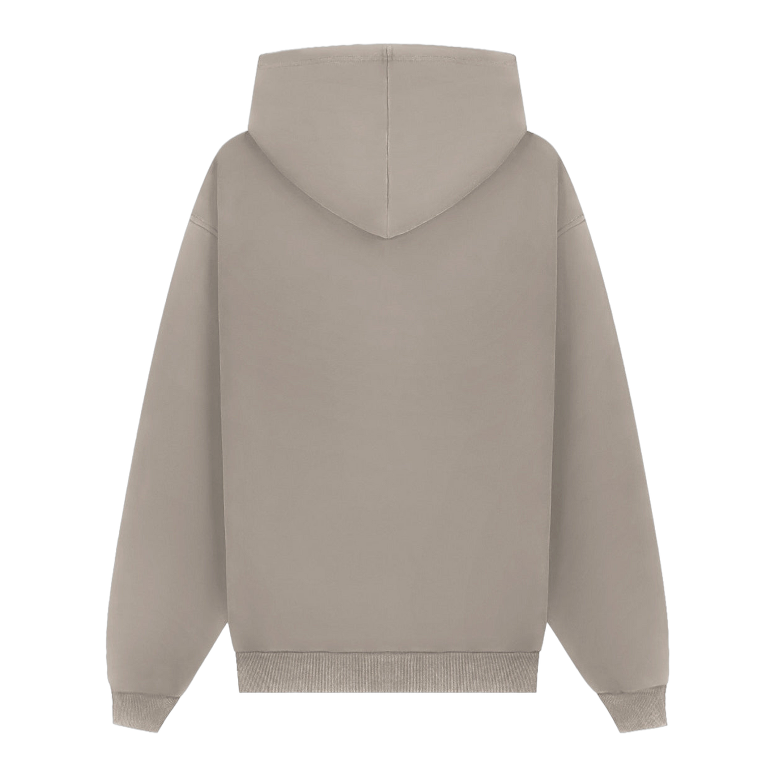 Hoodie Boxy Embroidered Melange Pure