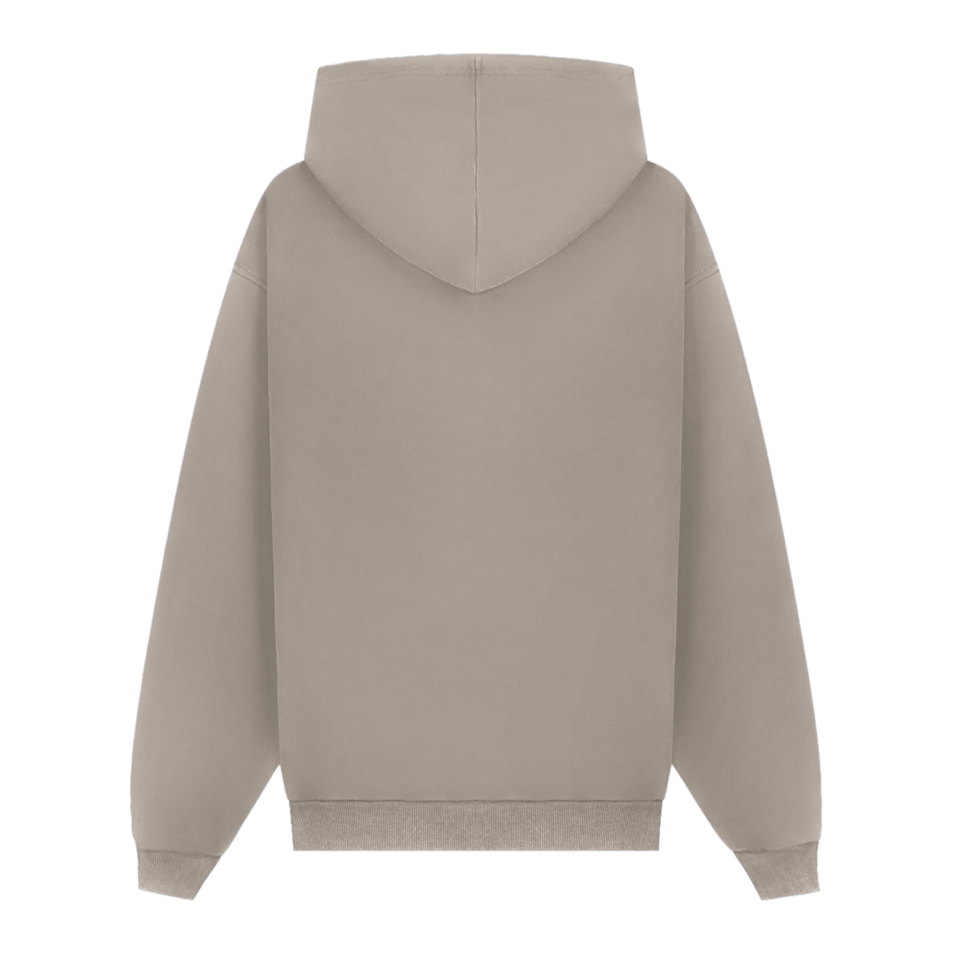 Hoodie Boxy Embroidered Melange Pure