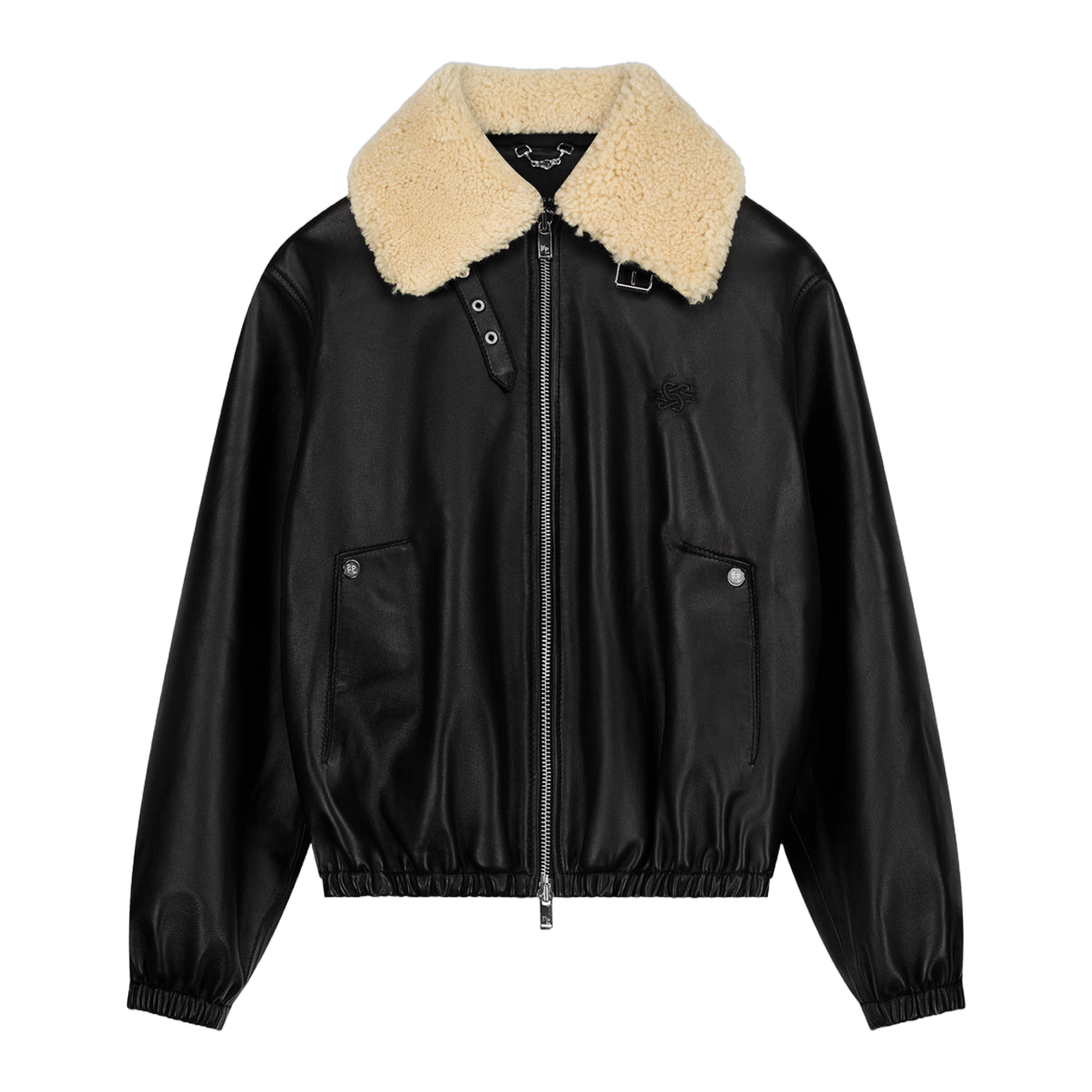 Biker Jacket Shearling Black