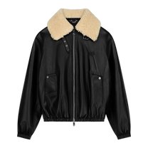 Biker Jacket Shearling Black