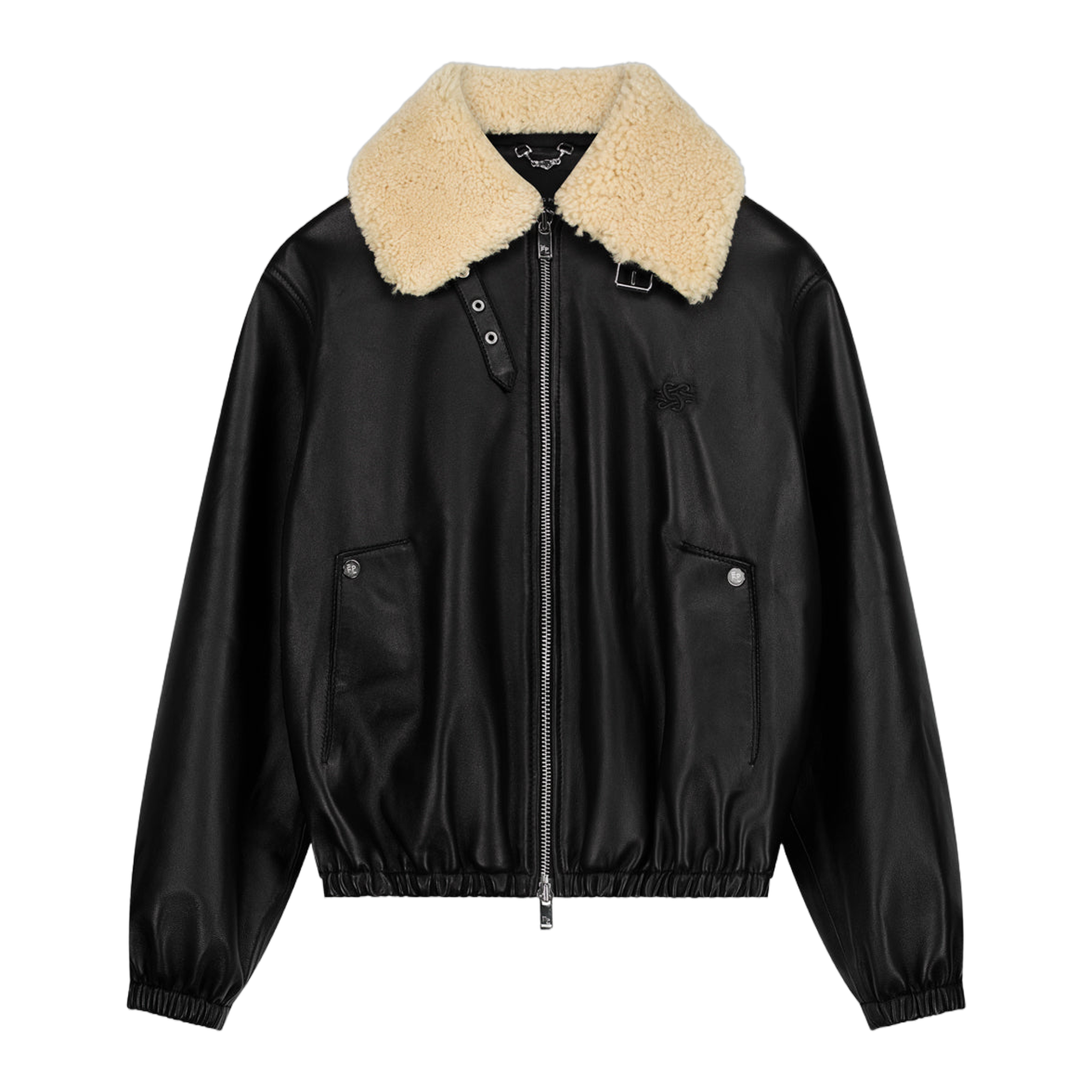 Biker Jacket Shearling Black