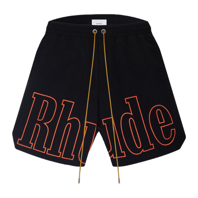 LOGO TRACK SHORT BLACK / ORANGE