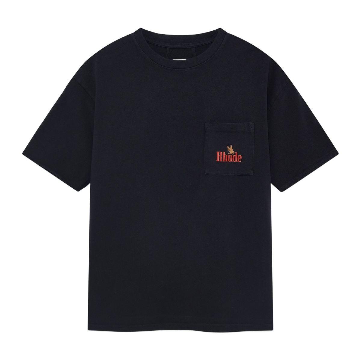 RHUDE AMERICAN SPIRIT POCKET TEE VINTAGE BLACK