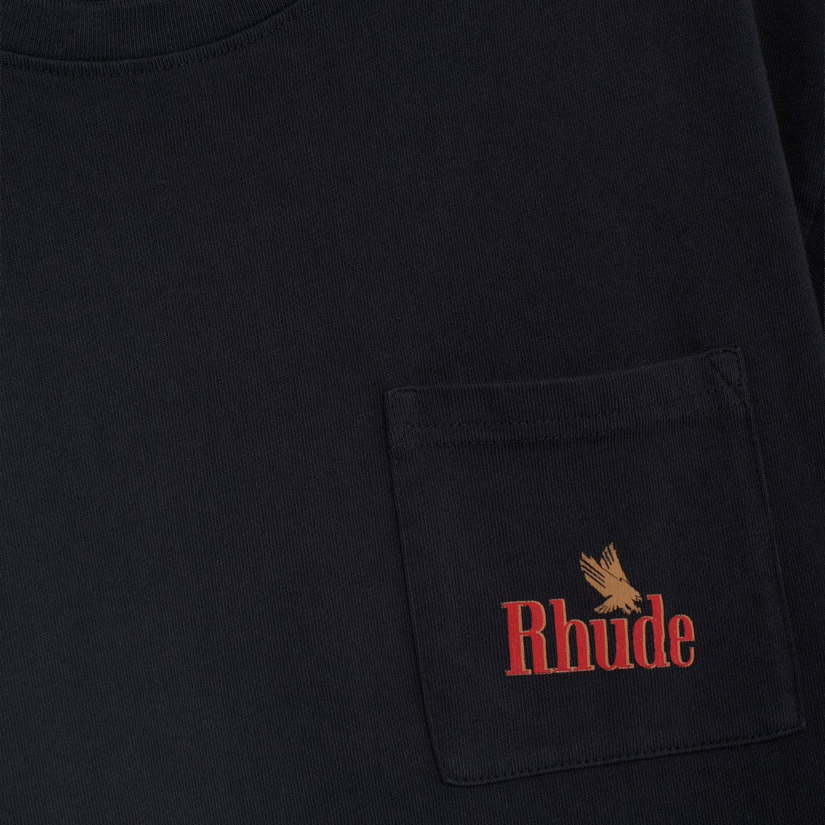 RHUDE AMERICAN SPIRIT POCKET TEE VINTAGE BLACK