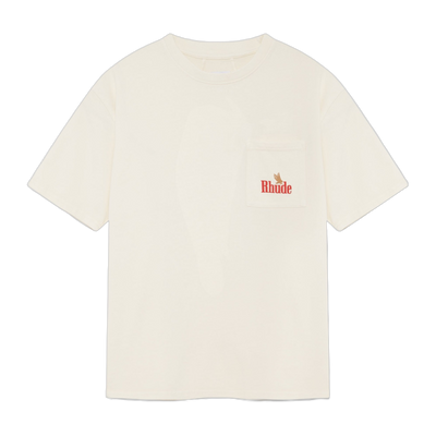 RHUDE AMERICAN SPIRIT POCKET TEE VINTAGE WHITE