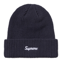 Supreme Loose Gauge Beanie 'Navy' · kolab