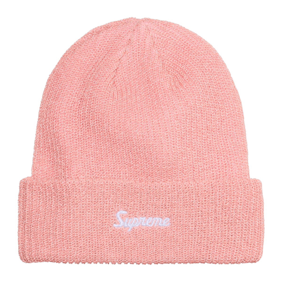 Supreme Loose Gauge Beanie 'Pink Reflective' · kolab