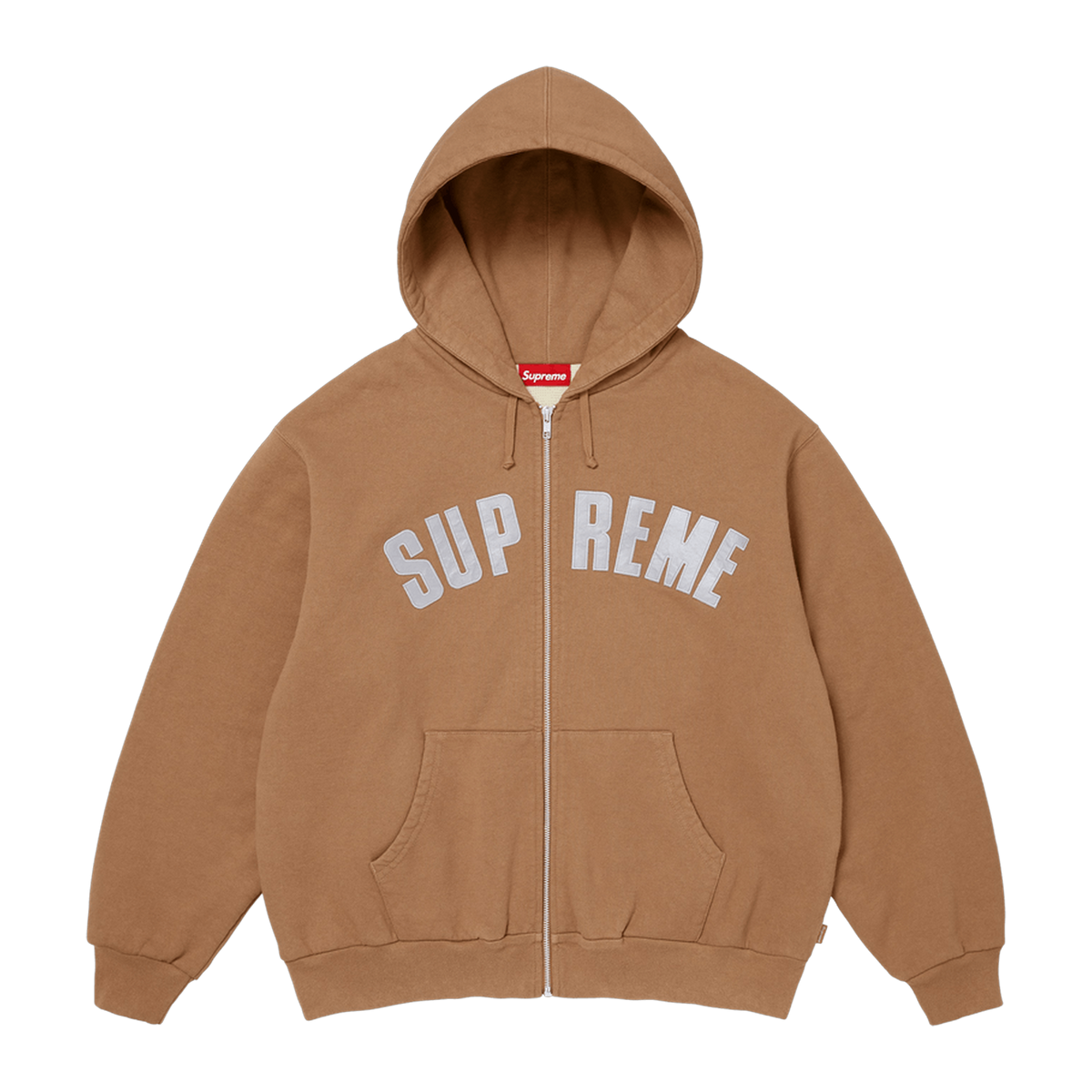 Supreme Arc Thermal Lined Zip Up Hooded Sweatshirt 'Light Brown' · kolab