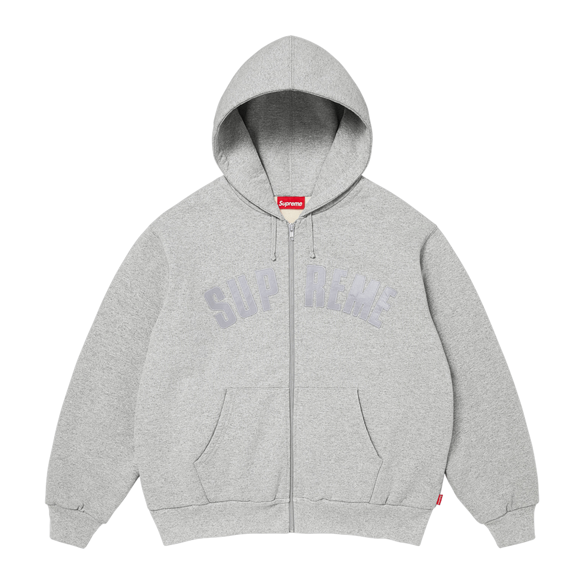 Supreme Arc Thermal Lined Zip Up Hooded Sweatshirt 'Heather Grey' · kolab