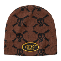 Supreme x Vanson Leathers Skull Beanie 'Brown' · kolab