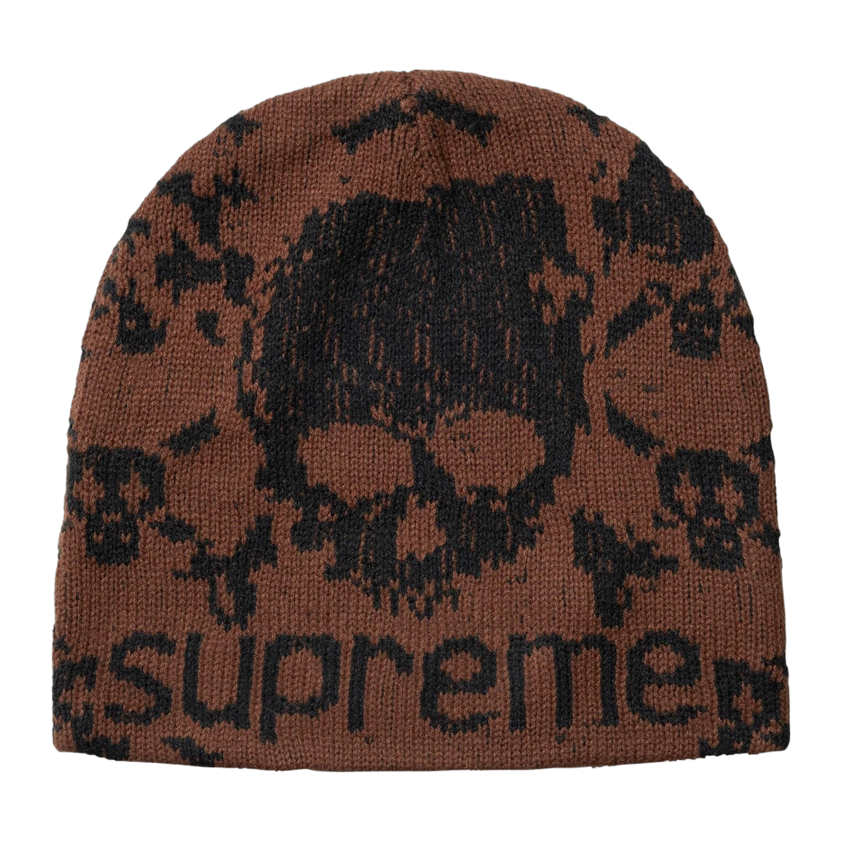 Supreme x Vanson Leathers Skull Beanie 'Brown' · kolab
