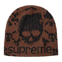 Supreme x Vanson Leathers Skull Beanie 'Brown' · kolab