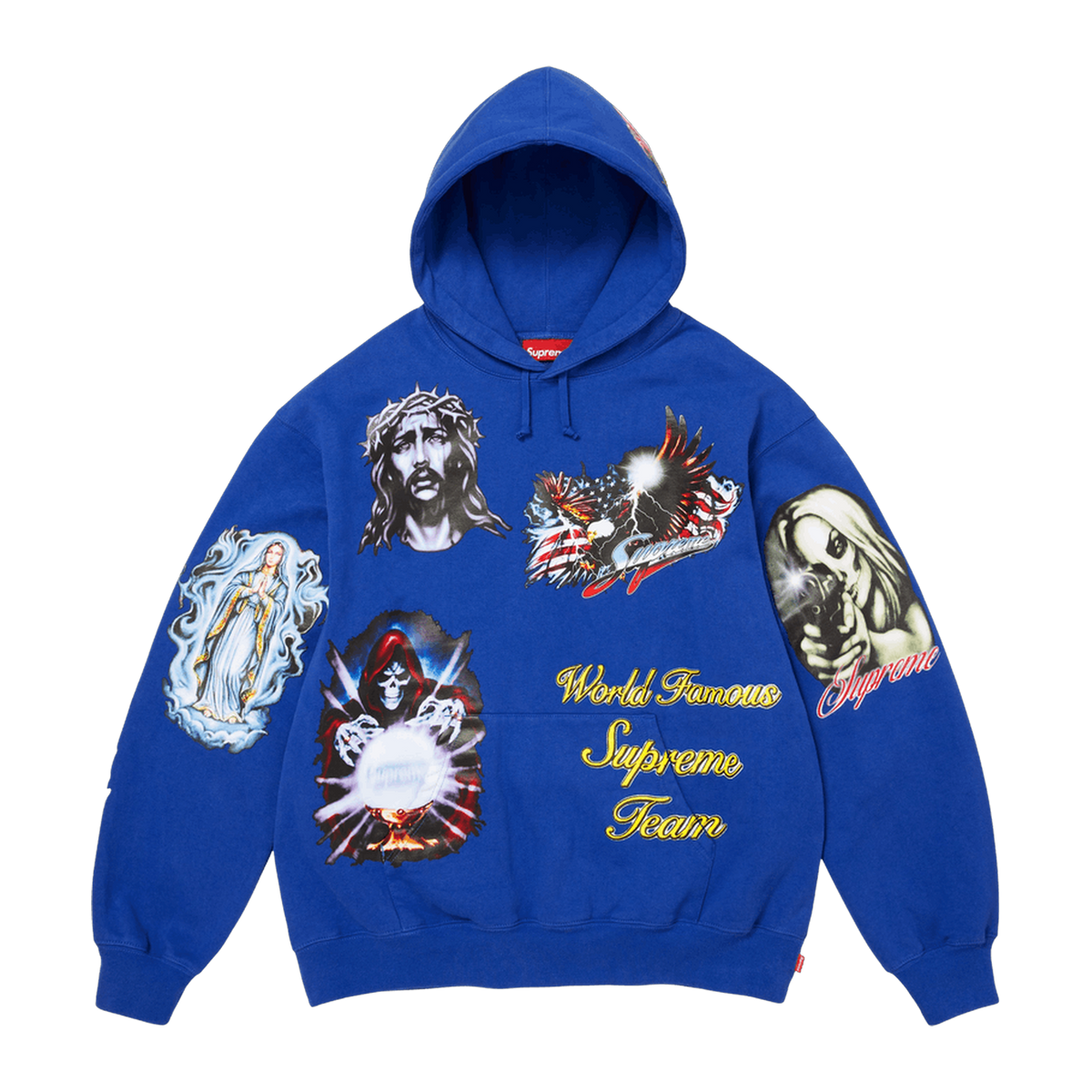 Supreme Stickers Hooded Sweatshirt Royal · kolab
