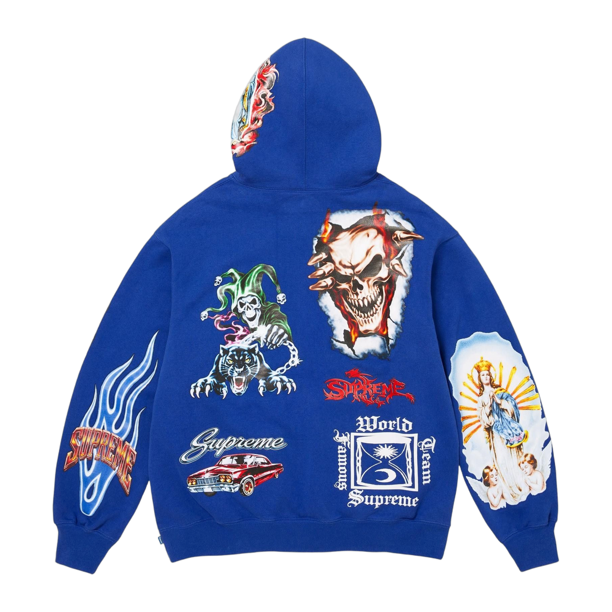 Supreme Stickers Hooded Sweatshirt Royal · kolab