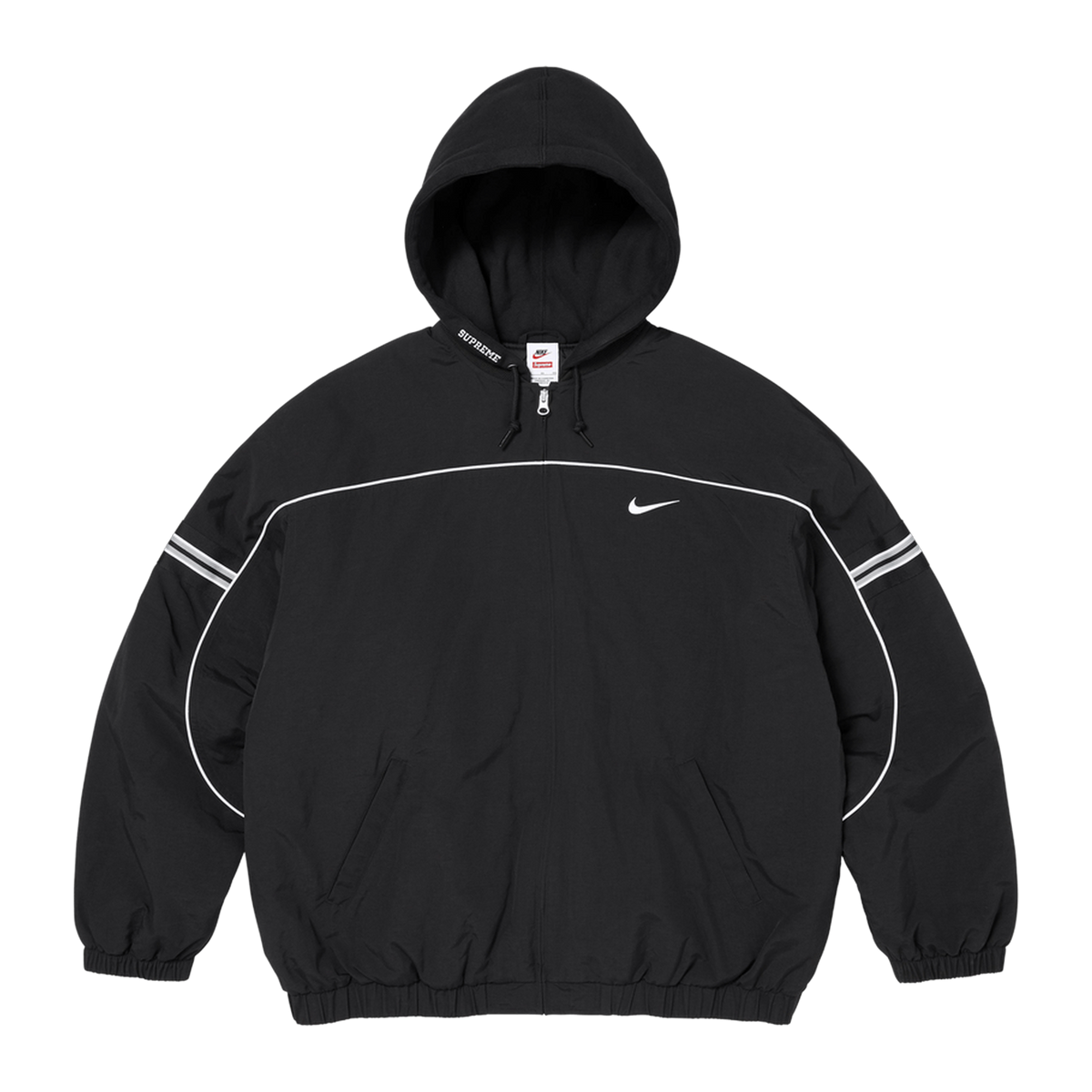 Supreme x Nike Nylon Hooded Jacket 'Black' · kolab
