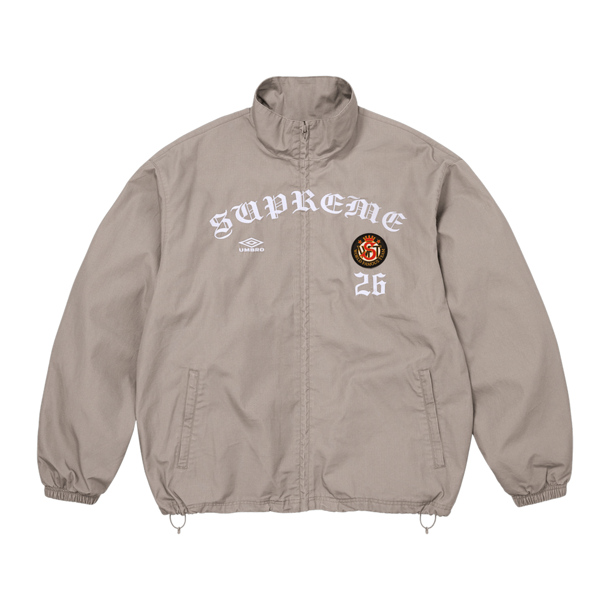Supreme x Umbro Cotton Ripstop Track Jacket 'Grey' · kolab