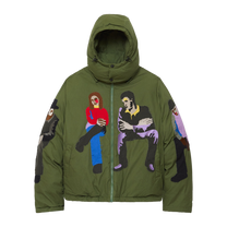 Subway Car Patchwork Puffer Green