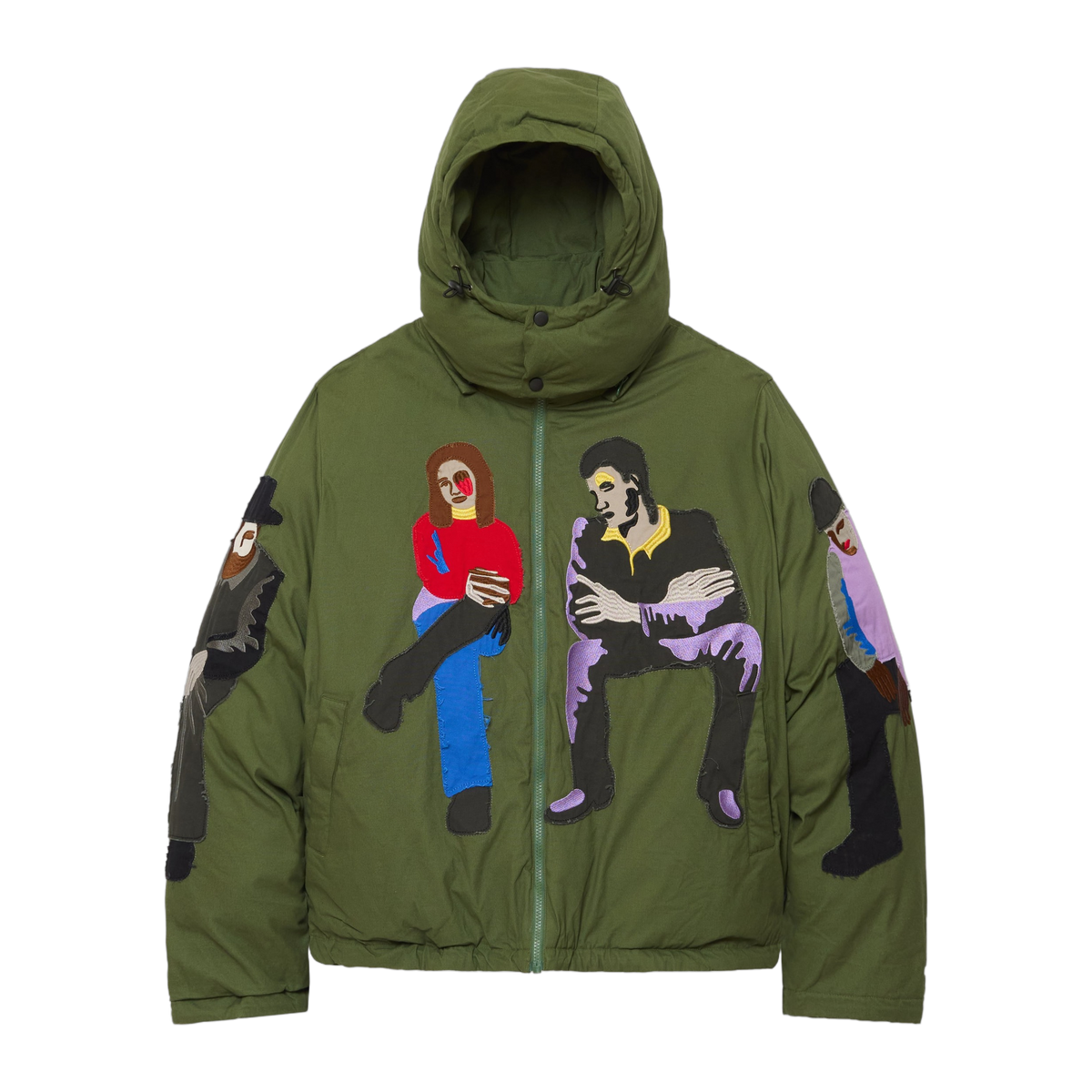 Subway Car Patchwork Puffer Green