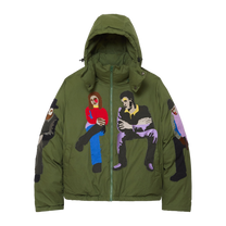 Subway Car Patchwork Puffer Green
